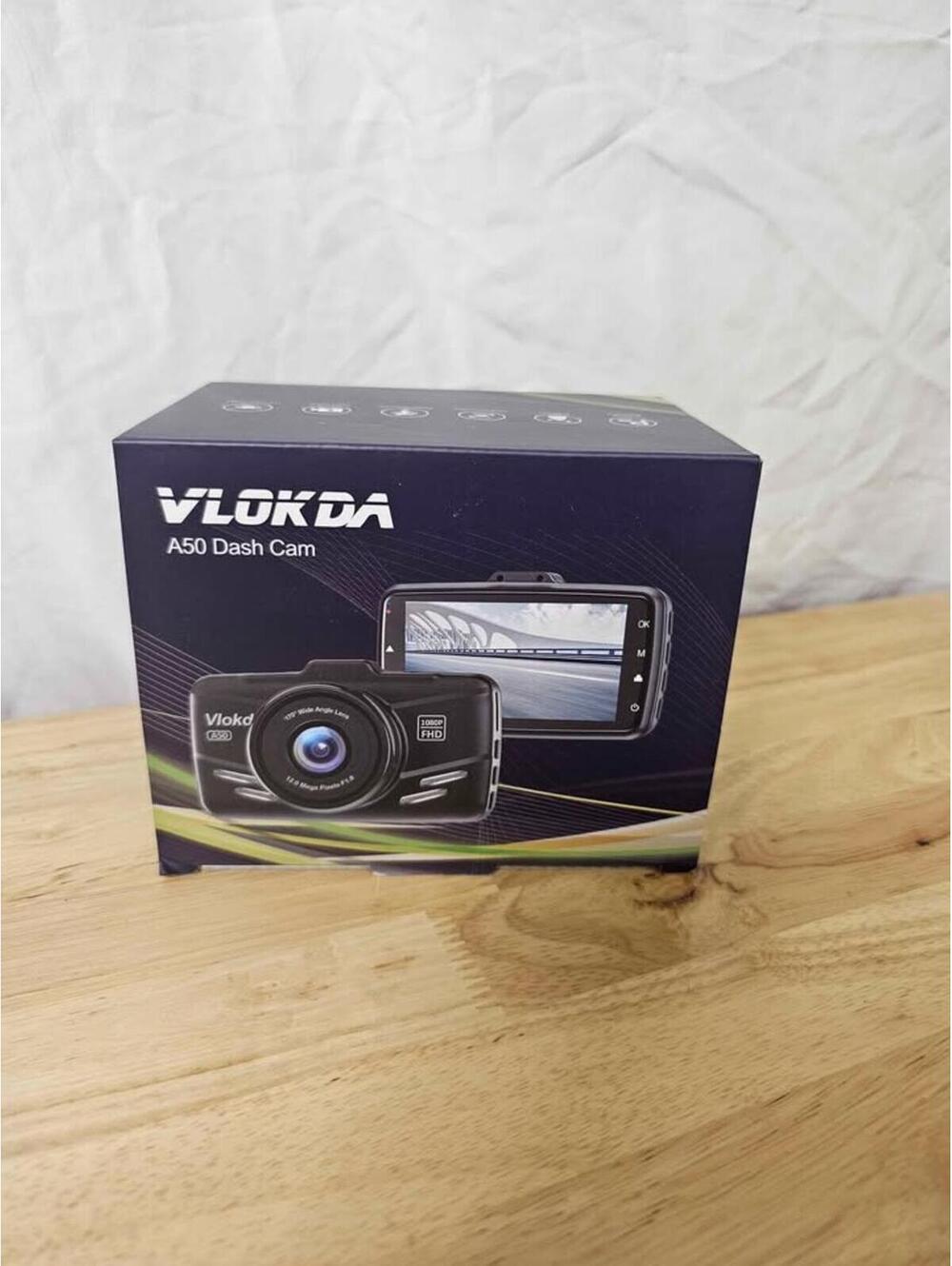Vlokda A50 Dash Cam 1080p FHD w/ 64GB Card – Wide Angle – New